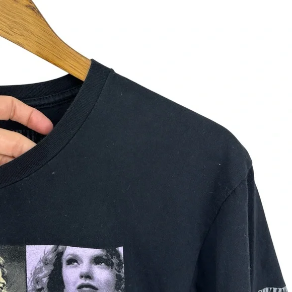 TAYLOR SWIFT The Eras Tour US Dates T-Shirt Black - Picture 4 of 5